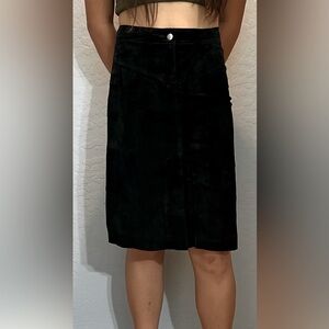 Bebe Skirt. Size 0. Genuine Leather ( Suede Leather)